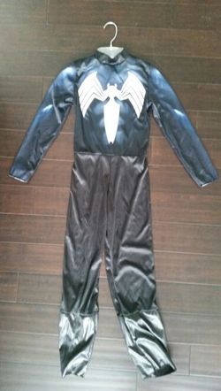 New Black SpiderMan Costume Halloween m medium husky 10 1/2- 12 1/2