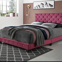 New Queen Size Bed With Mattress And Free Delivery 