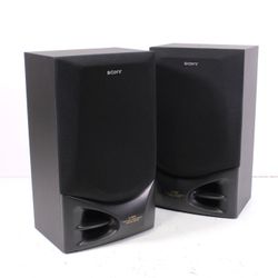 Sony SS-D560 3-Way Bookshelf Speaker Pair Bass Reflex Vintage