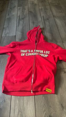 That's A Awful Lot of Cough Syrup Red Zip-Up Hoodie