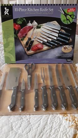 ORIENTAL DECOR 10 PIECE KITCHEN KNIFE SET