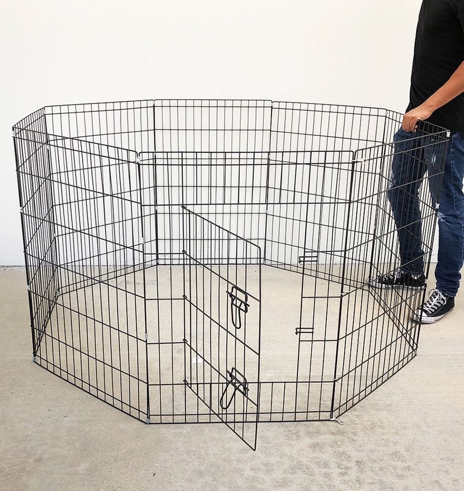 Brand New $40 Foldable 36” Tall x 24” Wide x 8-Panel Pet Playpen Dog Crate Metal Fence Exercise Cage