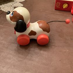 Vintage Fisher Price Pull Along Puppy