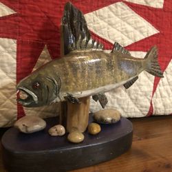 Walleye Fish Sculpture 