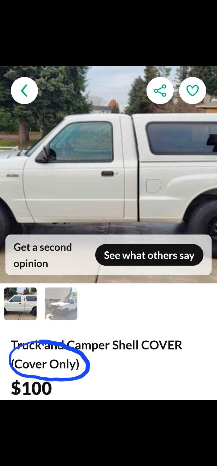 Truck and Camper Shell COVER (Cover Only)