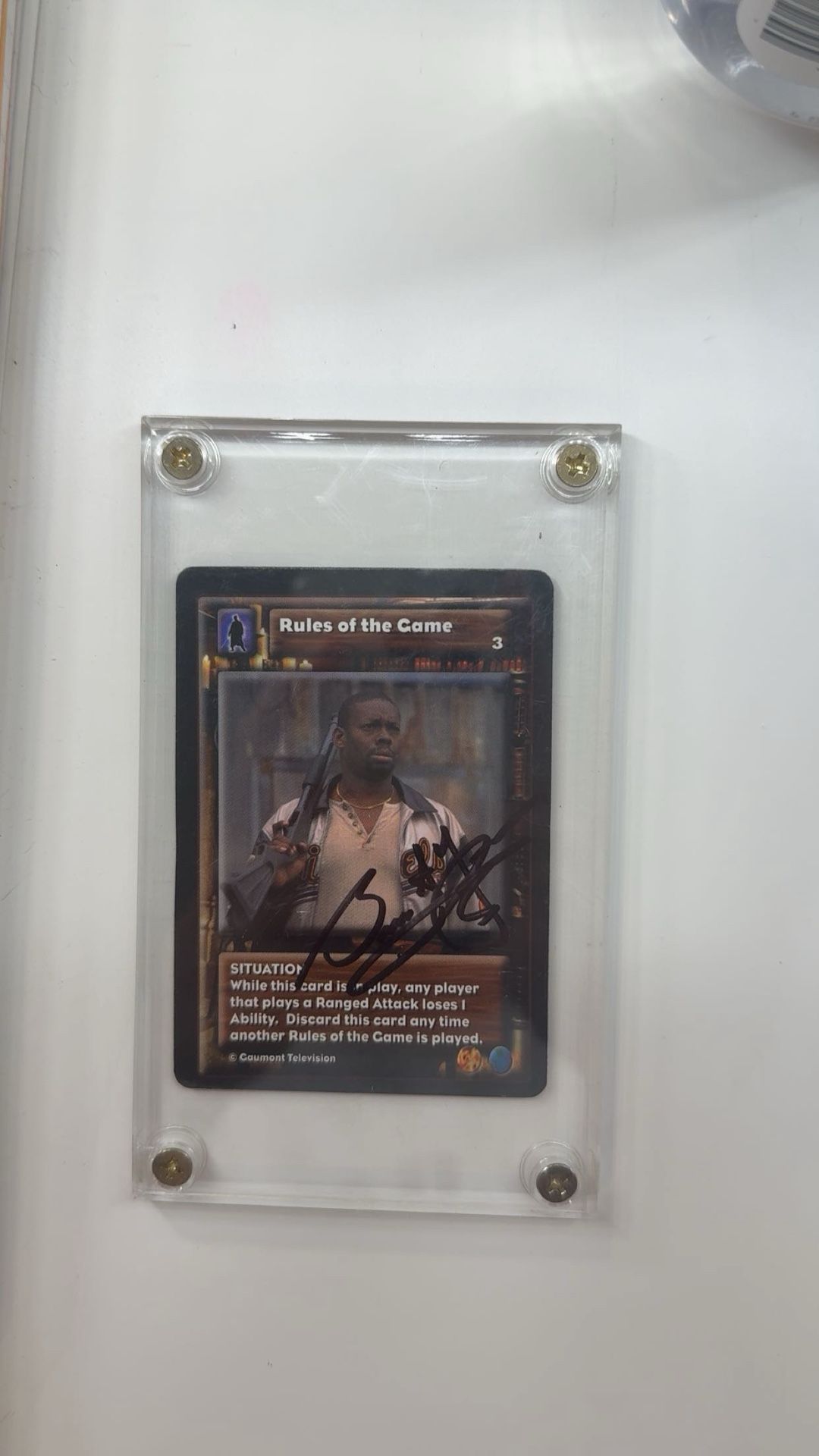 Highlander: The Card Game Rules of The Game Autographed by Jim Byrnes Card