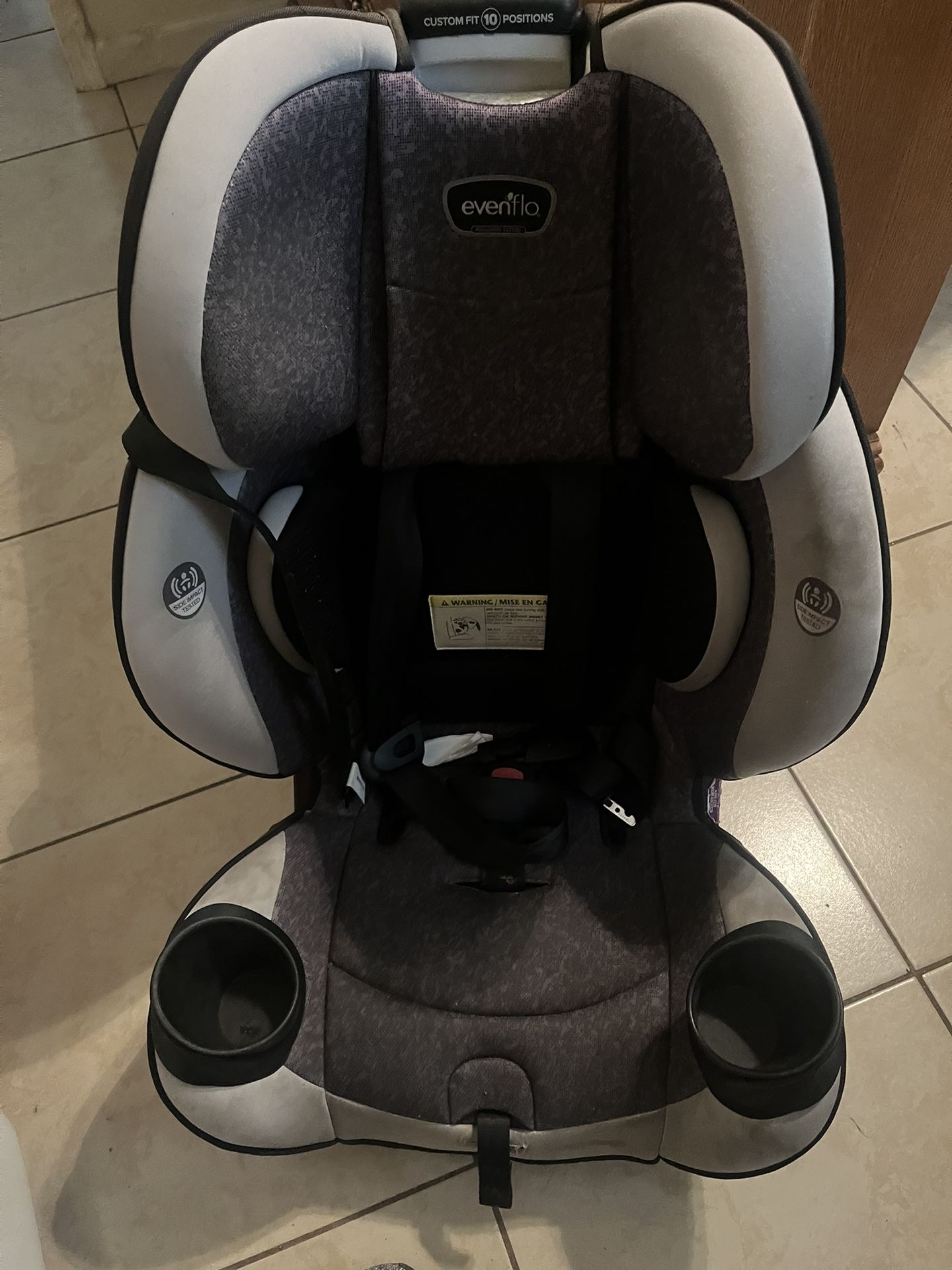 Evenflo EveryStage DLX Convertible Car & Booster Seat, Rear-Facing Ratchet Tightened, For Ages Infant to 10