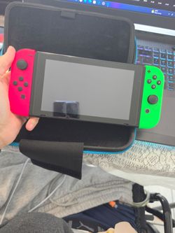 Nintendo Switch V1 with Neon Red and Green Joy-Cons