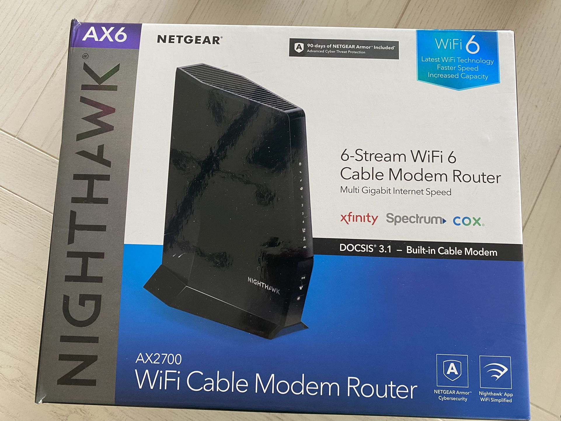 WiFi Cable Modem Router Netgear AX2700 Nighthawk