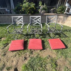 Metal patio set