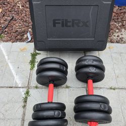 FITRX ADJUSTABLE DUMBBELLS 60lbs.