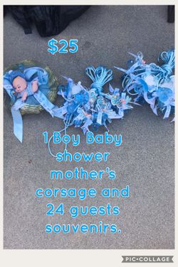 Baby shower corsage and 24 guests souvenirs
