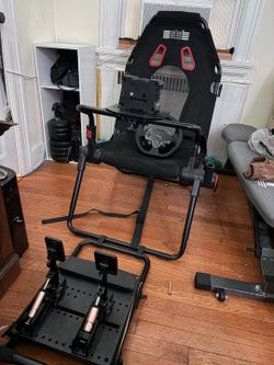 MOZA R5 Sim Racing Setup + CRP2 Pedals + Next Level Racing GTLite