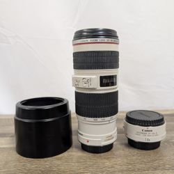 Canon 70-200mm 1:4 L iS USM AND A CANON  1.4 X II