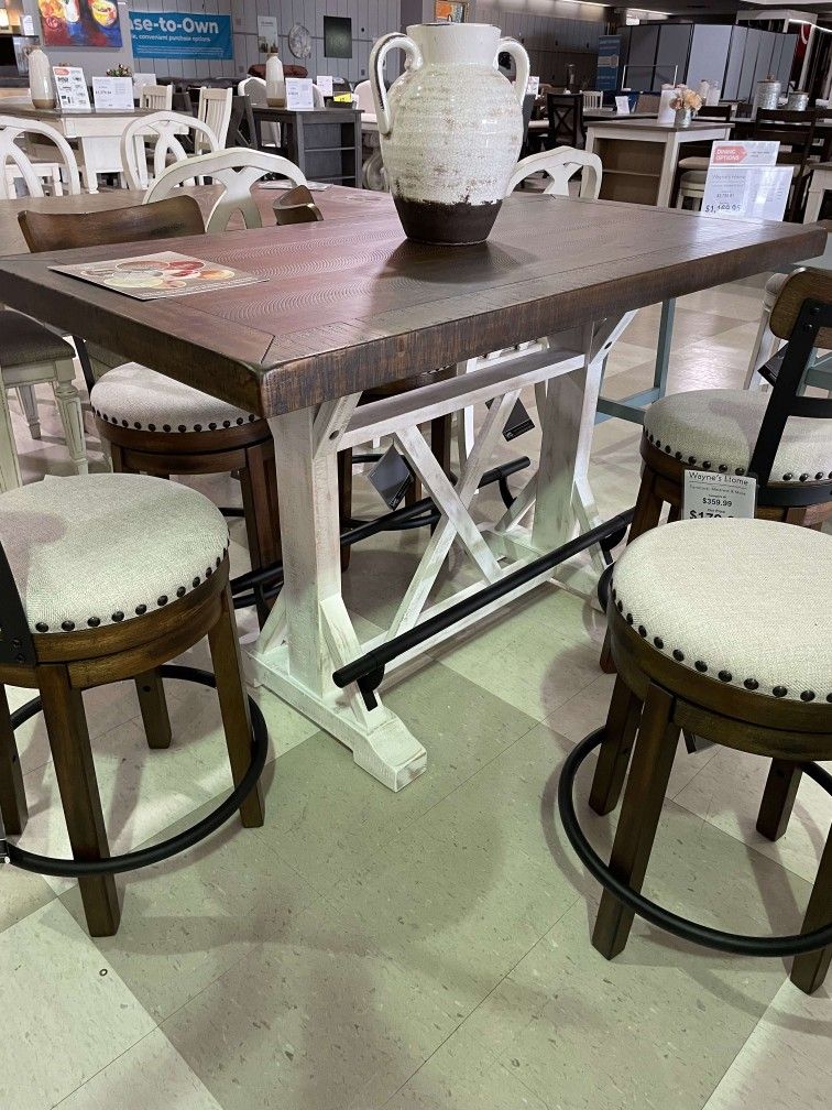 Counter High Dining Table Set 🌟⭐$39 Down Payment with Financing ⭐ 90 Days same as cash