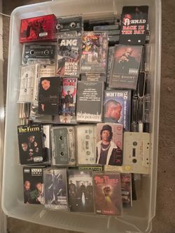 Old school box of cassette tape