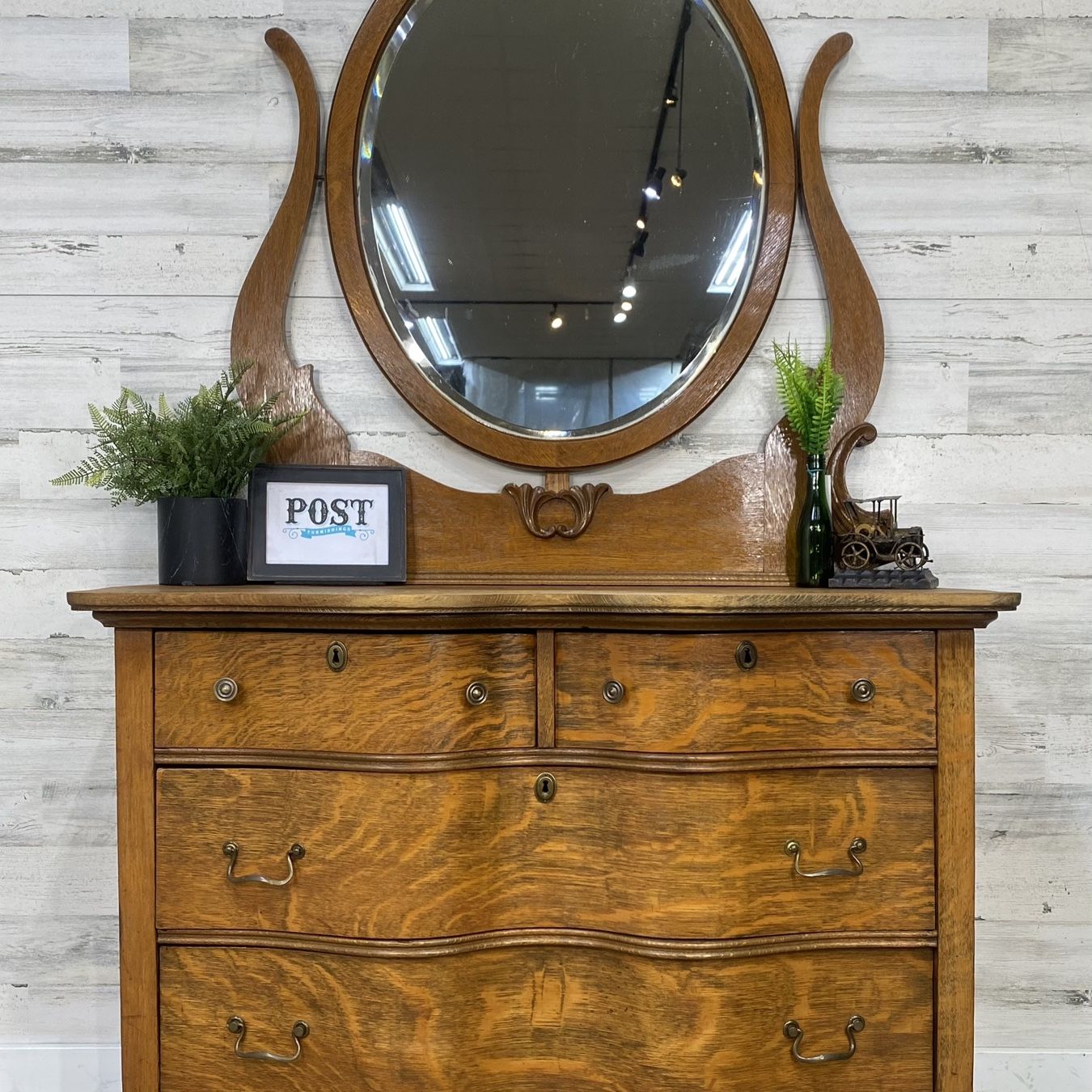 vintage tiger oak dresser Victorian Dresser, Antique Dresser, 19th Century American Antique tiger oak dresser with