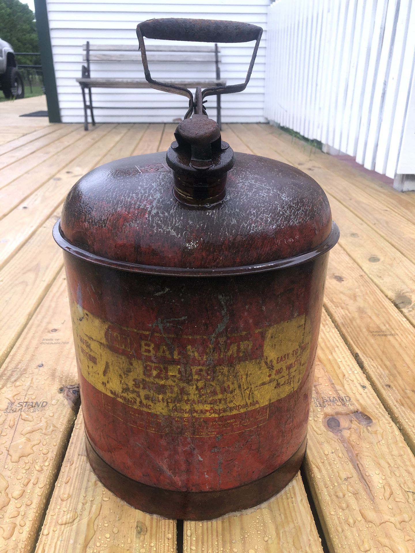 Vintage Eagle Gas Service Station 5 Gallons Tin