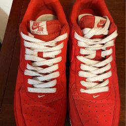 Red Nike Air Forces 