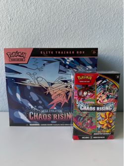 NEW Sealed Pokemon Chaos Rising Elite Trainer Box (ETB) & Booster Bundle