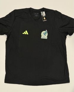 New 2XL XXL Adidas Mexico Official National Team Black T-shirt Feathered Serpent