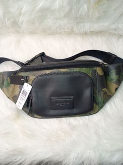 Camo coach fanny pack