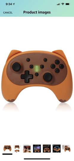 KINGEAR Switch Pro Controller for Nintendo Switch/Switch Lite,Cartoon Kitten Wireless Controller Remote Wake up Gamepad Supports Adjustable Turbo,Gyr