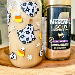 Cute Ghost Cup With Candy Corn