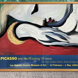 Framed Picasso Exhibition Poster – “Picasso and the Weeping Women” (1994 LACMA Show)