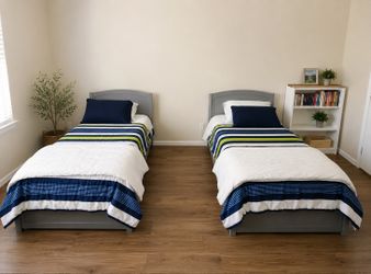 2 Twin Beds with Trundle + Trundle Mattresses Included | Excellent Condition