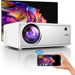 YABER Y61 WiFi Mini Projector 6000 Lux Full HD 1080P Supported, Portable Wireless Mirroring Projector for iOS/Android/TV Stick/PS4/PC Home & Outdoor