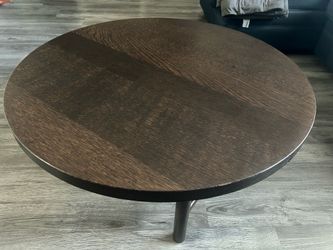 Brown Round Wood Ikea Coffee Table
