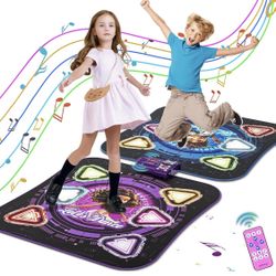 Upgraded Dance Mat for Kids, Single & Double Players Mode Electronic Dance Pad