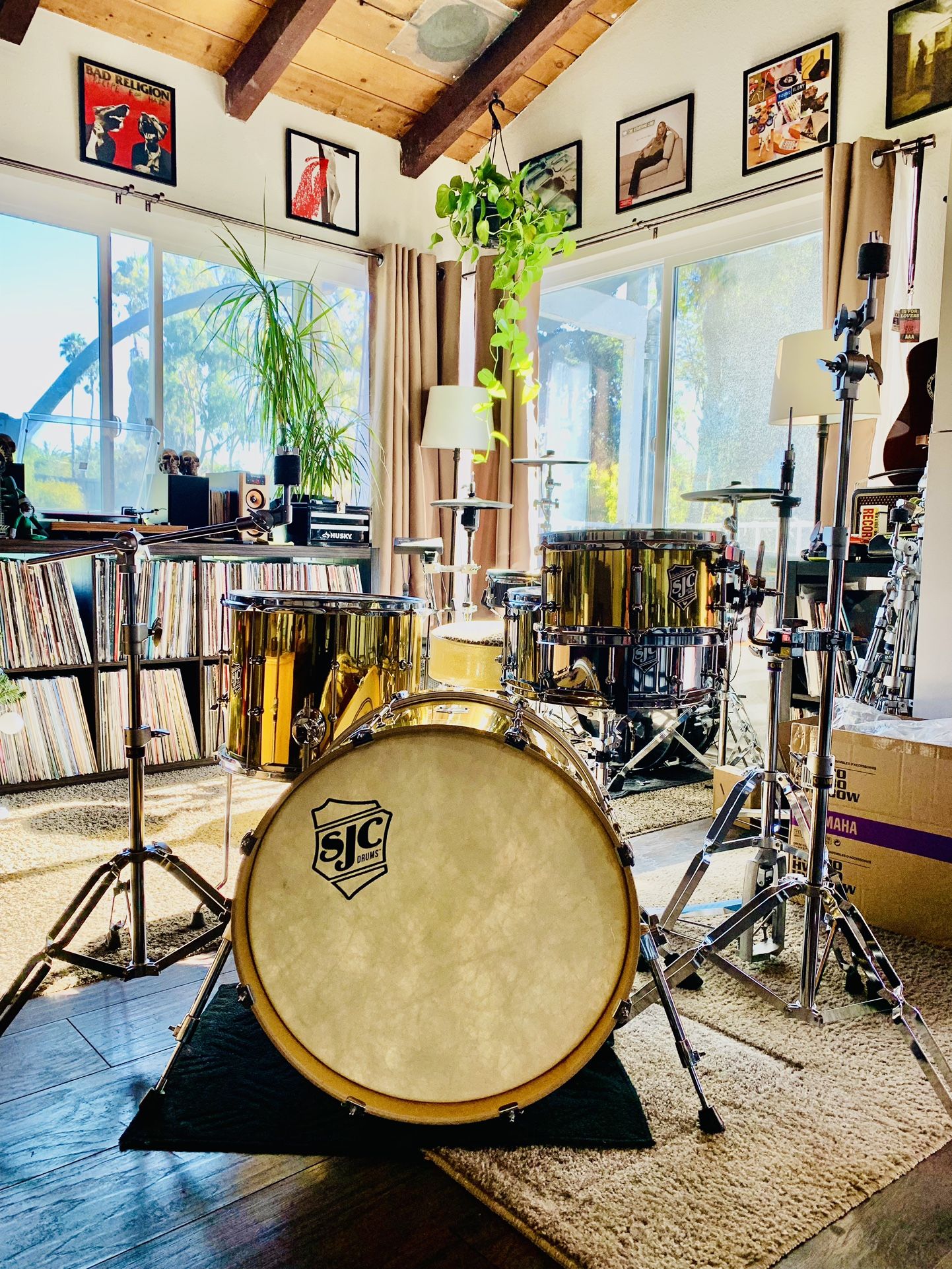 SJC Custom Busker DeVille  3pc  Drum Set w/ New SJC snare +