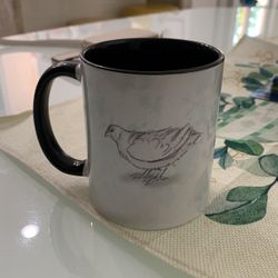 Hand Drawn Quail Mug For Sale 