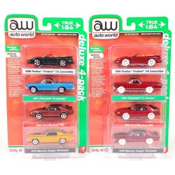 Auto World Deluxe 4 Pack Target Exclusive NON-CHASE & CHASE Version B (SET OF 2)