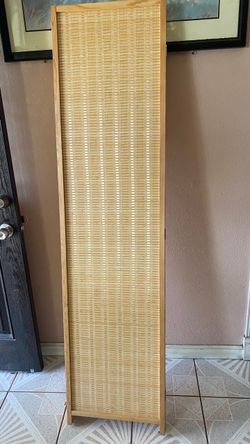 Bamboo Wood Framed Room Divider Panel