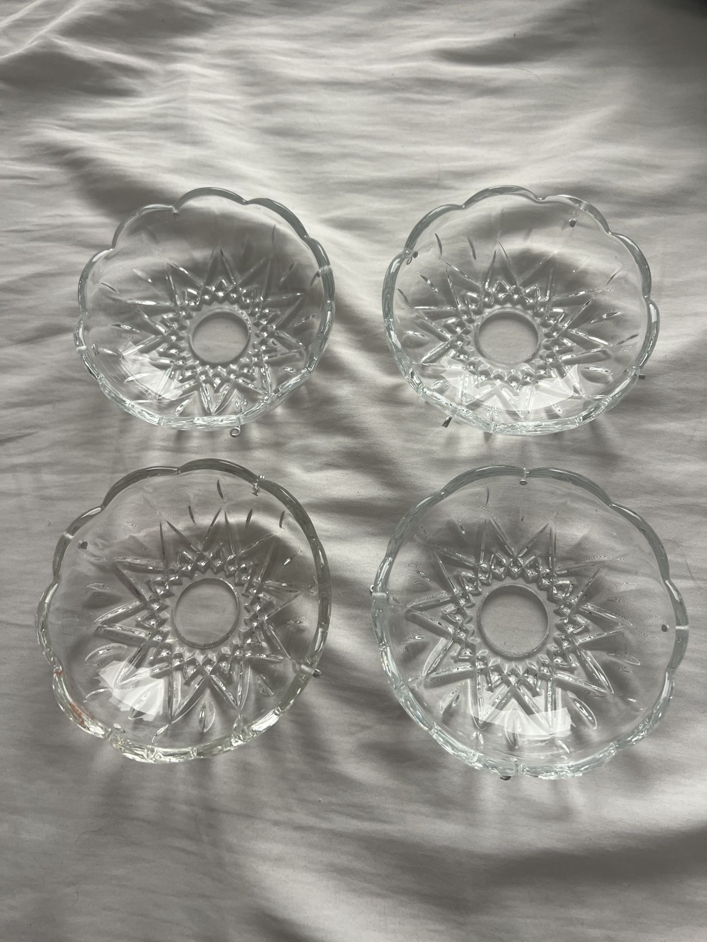 Set Of 4 Glass Bowl / Light Fixture Replacement