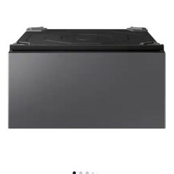 Samsung Bespoke AI Laundry Combo Pedestal with Storage Drawer in Dark Steel