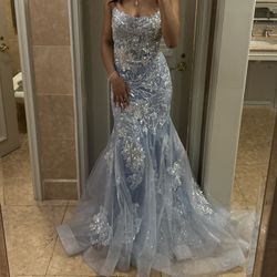 Blue Prom dress