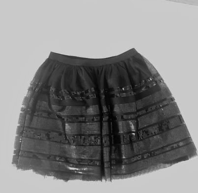 Girl’s Sequins Black Tutu Skirt (XL)