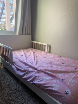 Toddler bed and mattress