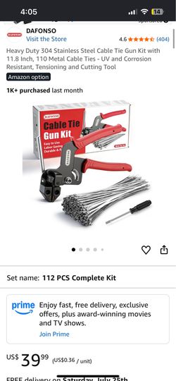 Cable Tie Gun set 304 ss cable tie