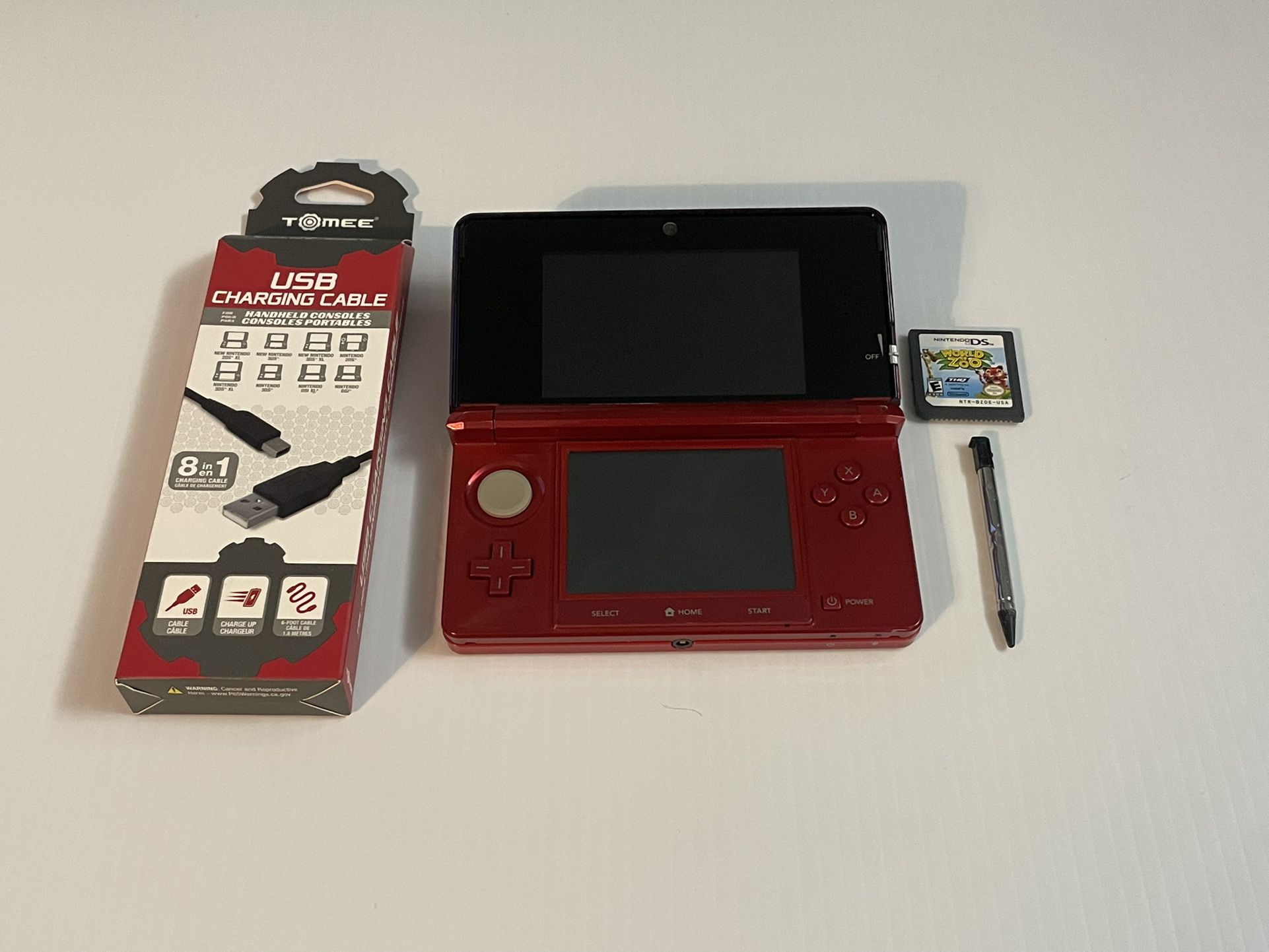 Nintendo 3DS Flame Red w/ Charger, Game Stylus - Tested! Free for Elizabeth, NJ - OfferUp