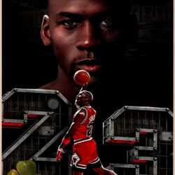 Jordan 23 Forever MJ The Name Behind The Number Wall Tapestry 16"x 24"