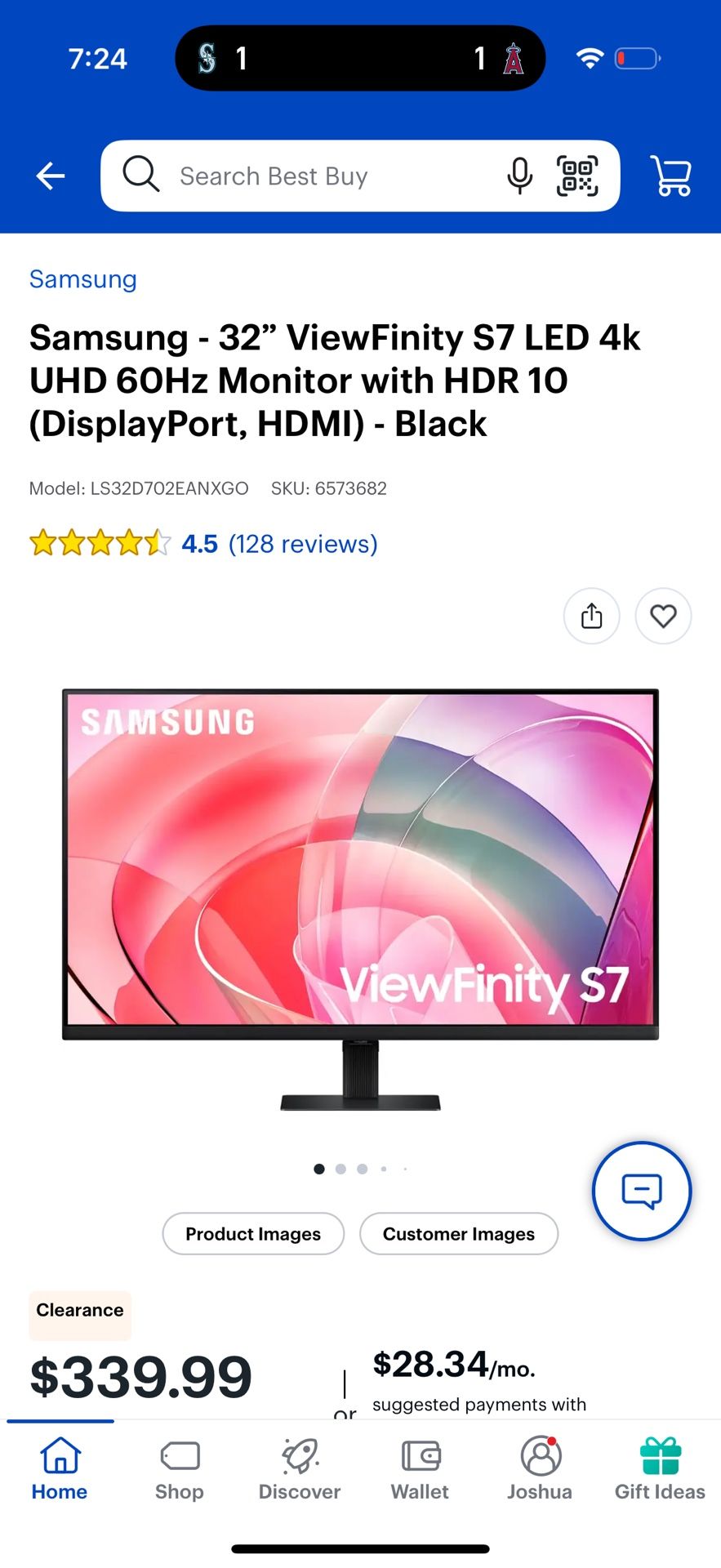 32" Samsung 4K