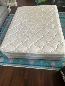 Queen Pillow Top Mattress with Box Spring