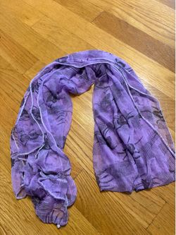Purple floral scarf