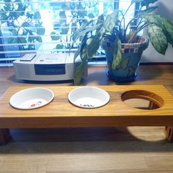Custom Made Dog Bowl Stand
