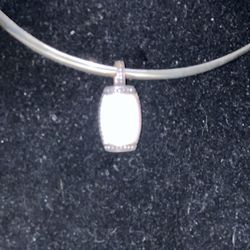 Pink Pearl And Black Alibaster Pendant